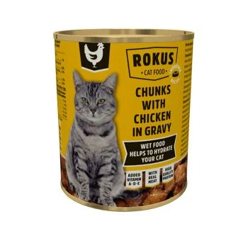 ROKUS ΚΟΝΣΕΡΒΑ ΓΑΤΑΣ ΜΕ ΚΟΤΟΠΟΥΛΟ 810gr