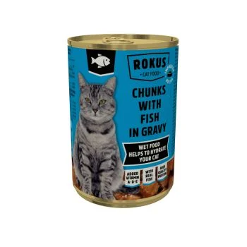 ROKUS ΚΟΝΣΕΡΒΑ ΓΑΤΑΣ ΜΕ ΨΑΡΙ 415gr
