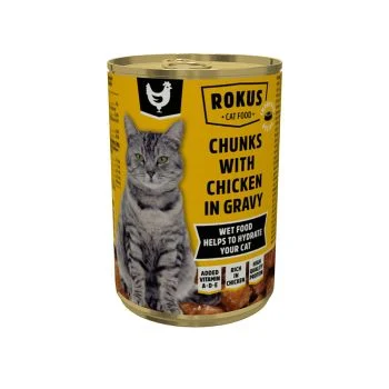 ROKUS ΚΟΝΣΕΡΒΑ ΓΑΤΑΣ ΜΕ ΚΟΤΟΠΟΥΛΟ 415gr